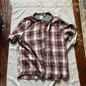 vintage short sleeve flannel